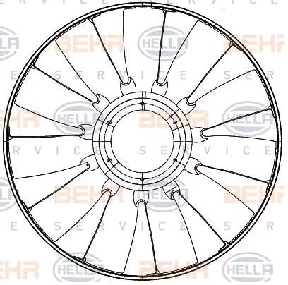 HELLA Koleso ventilátora chladenia motora 8MV 376 907-241 8MV 376 907-241 Koleso ventilátora chladenia motora HELLA FORD GALAXY