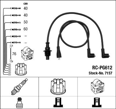 NGK Tändkabelsats 7157 7157 NGK tändkabel Peugeot 5008