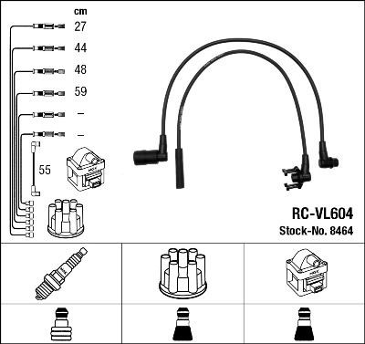NGK Kit cavi candele 8464 8464 Cavi candele VOLVO V50 NGK costo