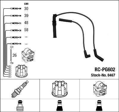 NGK Bougiekabels 8467 NGK 8467 Bougiekabel SUZUKI SWIFT kosten