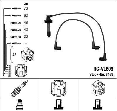NGK Kit cavi candele 8468 8468 Cavi candele NGK VOLVO V50 costo