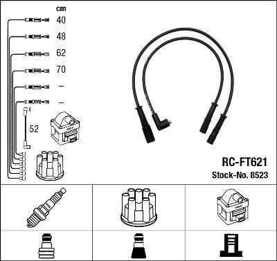 NGK Kit cavi candele 8523 8523 Cavi candele NGK FIAT COUPE costo