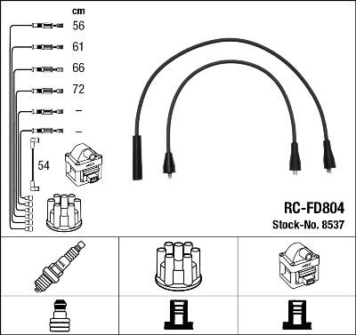 NGK Kit cavi candele 8537 NGK 8537 Cavi accensione Transit Mk4 Van (VE83) prezzo