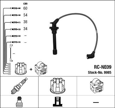 NGK Ignition Cable Kit 9985 NGK 9985 genuine Nissan Micra Mk3 ignition leads price