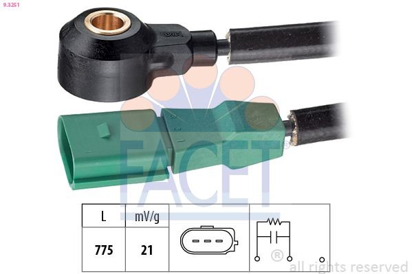 FACET Detonācijas devējs 9.3251 Detonācijas devējs FACET Nissan NV200 9.3251