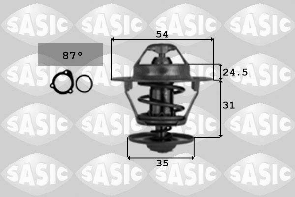 SASIC Termostat, kjølemiddel 9000334 Termostathus SASIC Seat IBIZA 9000334