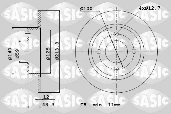 SASIC Disque de frein 9004566J Disques SASIC JUKE 9004566J pas cher
