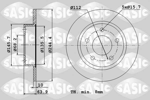 SASIC Brake disc 9004588J SKODA OCTAVIA SASIC brake discs 9004588J