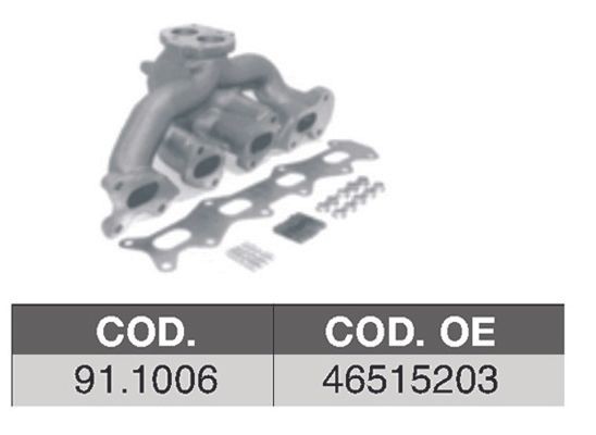 ASSO Manifold, eksosanlegg 91.1006 pris Eksosmanifold LANCIA 91.1006 ASSO