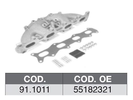 ASSO Colector, sistema de escape 91.1011 preço Coletor de escape LANCIA 91.1011 ASSO