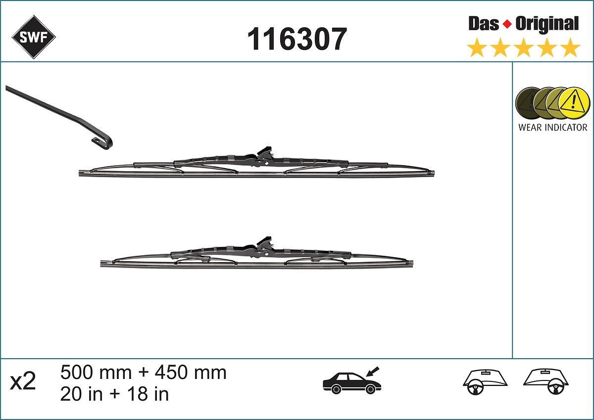 SWF Ruitenwisser 116307 116307 Original Ruitenwisser SSANGYONG REXTON SWF