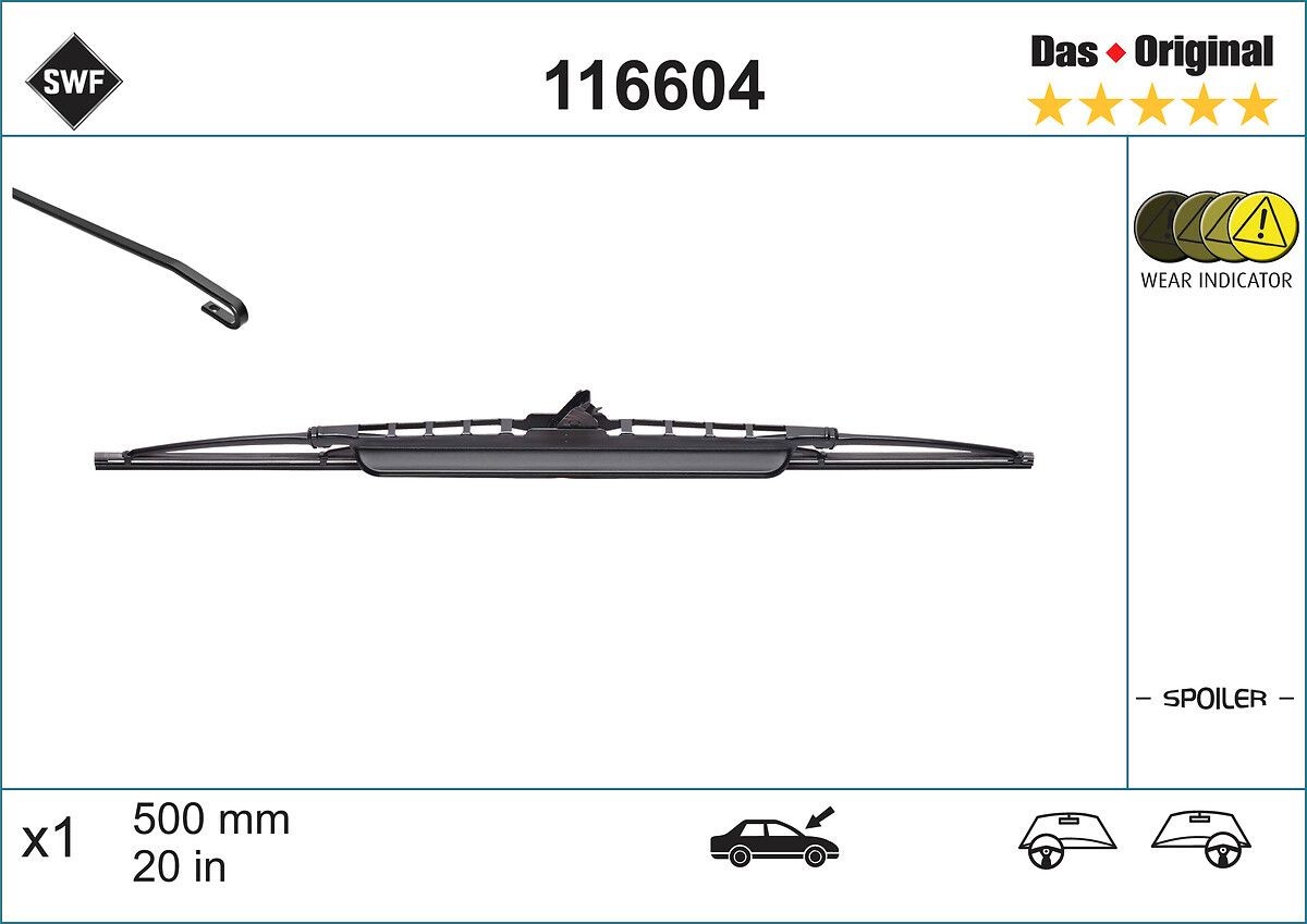 SWF Torkarblad 116604 116604 SWF vindrutetorkarblad Hyundai ix55
