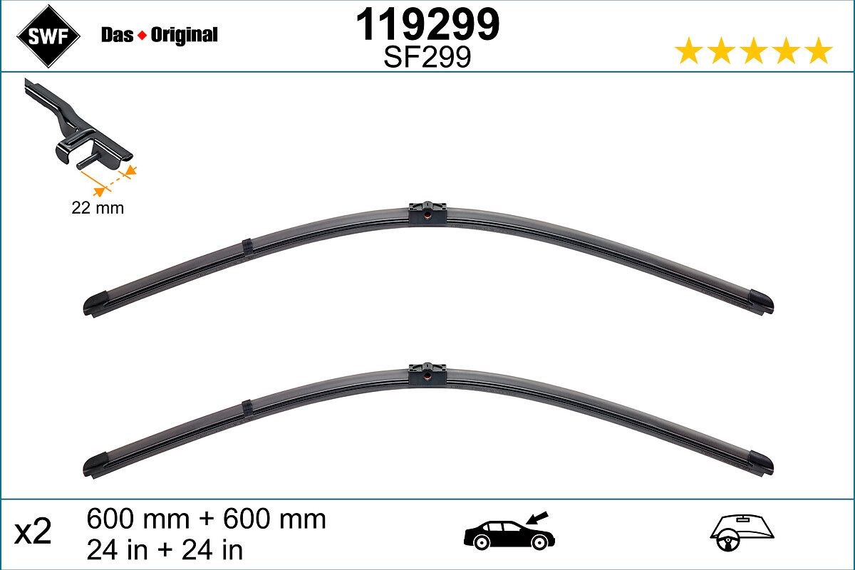 SWF Essuie-glace 119299 SWF 119299 Essuie-glaces Mercedes A207 prix