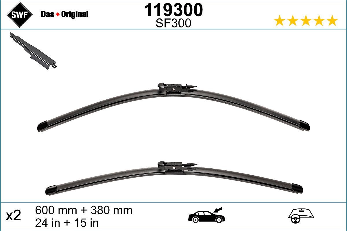 SWF Tergicristalli 119300 119300 Spazzole tergicristallo SWF NISSAN SKYLINE costo