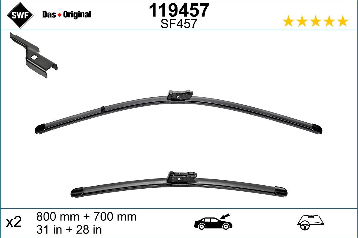 SWF Wiper blade 119457 SWF 119457 PEUGEOT 3008 (T8) wiper blades price