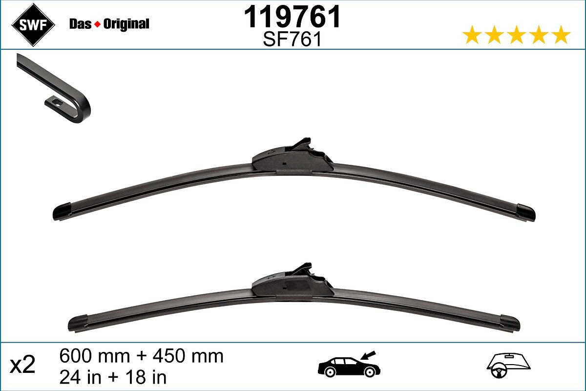 SWF Tergicristalli 119761 119761 VisioFlex costo Spazzole tergicristallo SWF RENAULT MEGANE