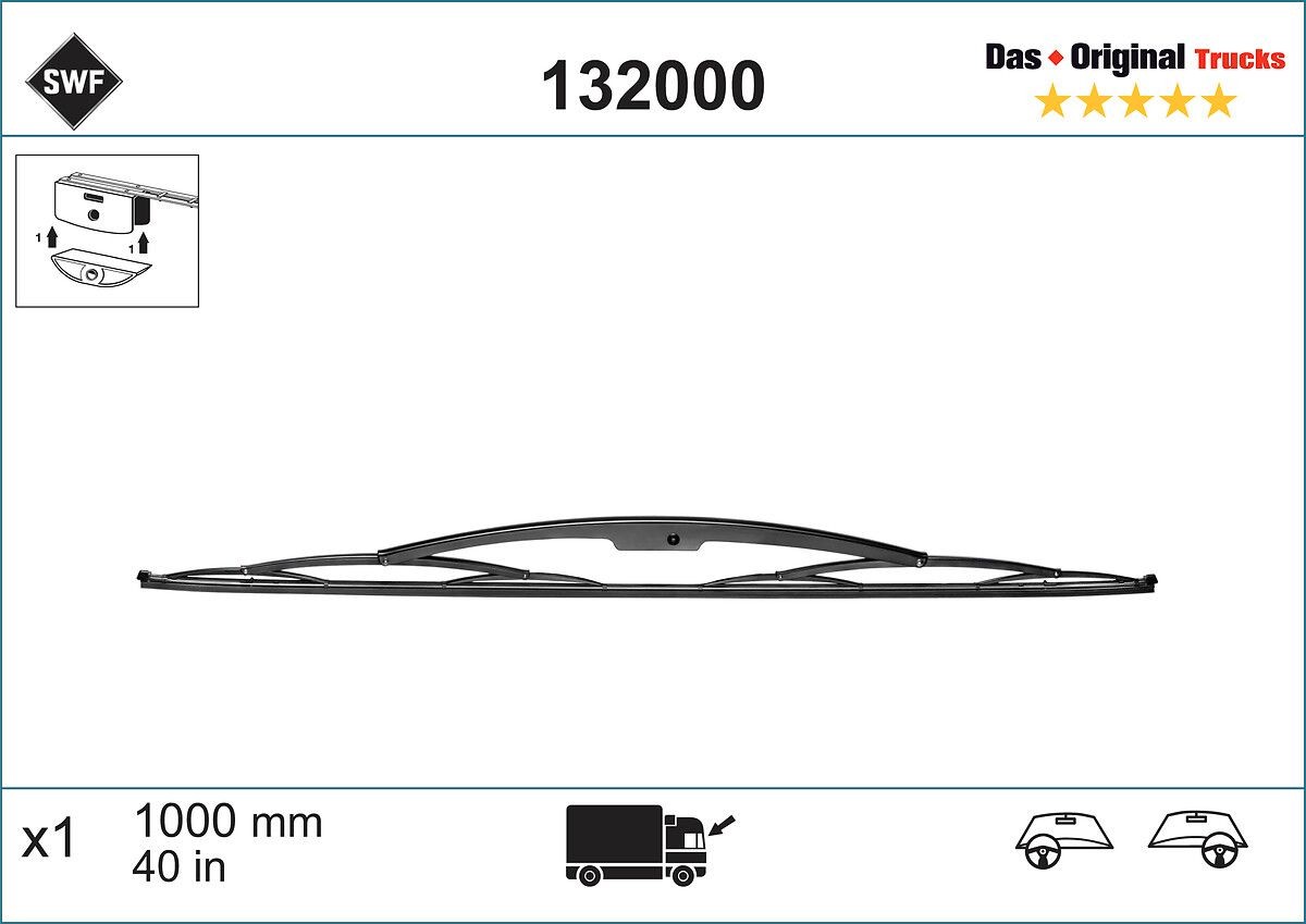 SWF Wiper blade 132000 SWF 132000 DFSK windscreen wiper