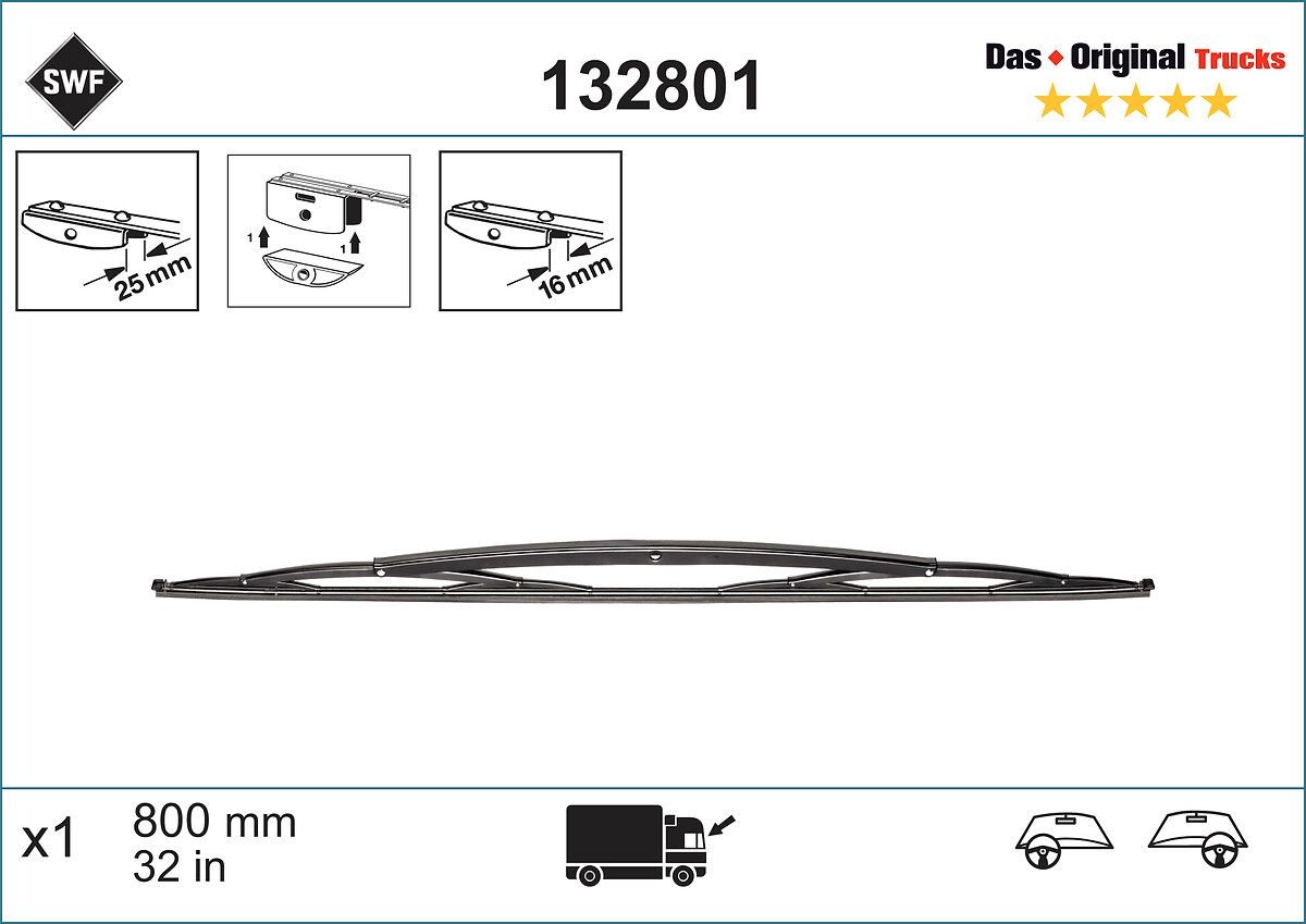 SWF Ruitenwisser 132801 132801 Original Ruitenwissers MERCEDES-BENZ GLE SWF
