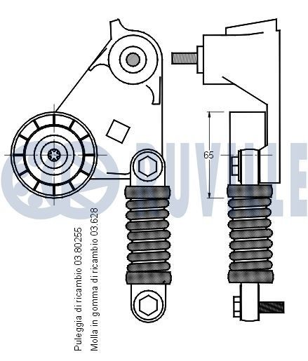 RUVILLE Articulação axial, barra de acoplamento 916615 916615 Barra axial da direção ALFA ROMEO 164 RUVILLE