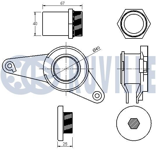 RUVILLE Track rod end 917016 Škoda SUPERB RUVILLE track rod end 917016
