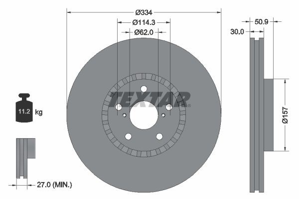 TEXTAR Disco freno 92147903 TEXTAR 92147903 Dischi freno sportivi Lexus GS GRL10 prezzo