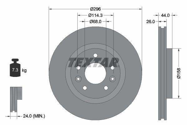 TEXTAR Remschijf 92274203 Remschijven TEXTAR NOTE 92274203 goedkoop