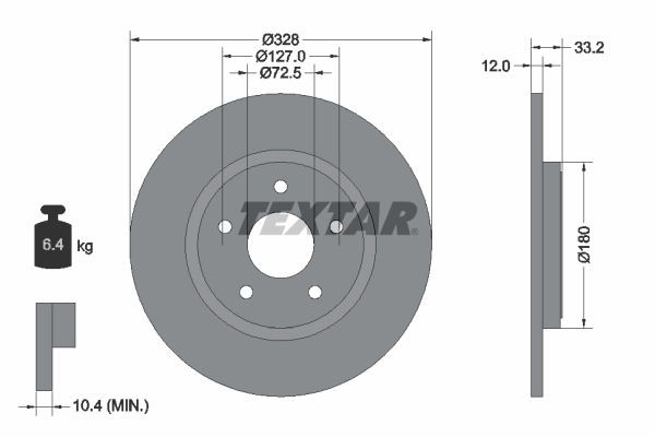 Brake disc TEXTAR 92286003 TEXTAR PRO 92286003 Fiat FREEMONT 2020 Brake rotors price