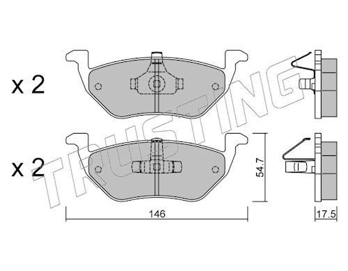 TRUSTING Bremseklodser 924.0 Bremseklods TRUSTING ESCORT 924.0 billig