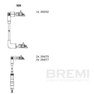 BREMI Bougiekabels 926 Bobine, kabel BREMI 155 926 goedkoop