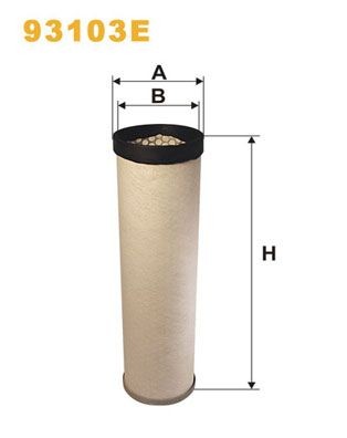 WIX FILTERS Secundairfilter 93103E Citroën JUMPER Secundairfilter WIX FILTERS 93103E