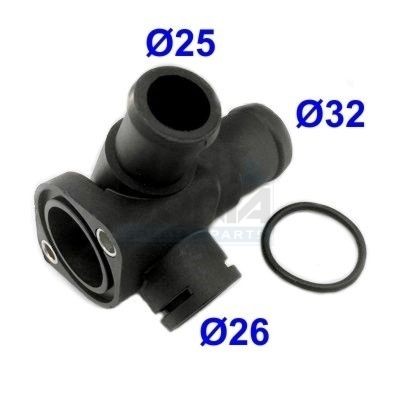MEAT & DORIA Flens koelvloeistof 93106 Opel ANTARA Koelwaterflens MEAT & DORIA 93106