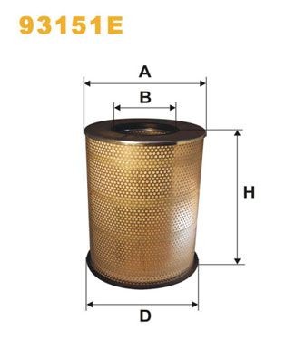 WIX FILTERS Luchtfilter 93151E 93151E Luchtfilter van de motor VOLVO V70 WIX FILTERS
