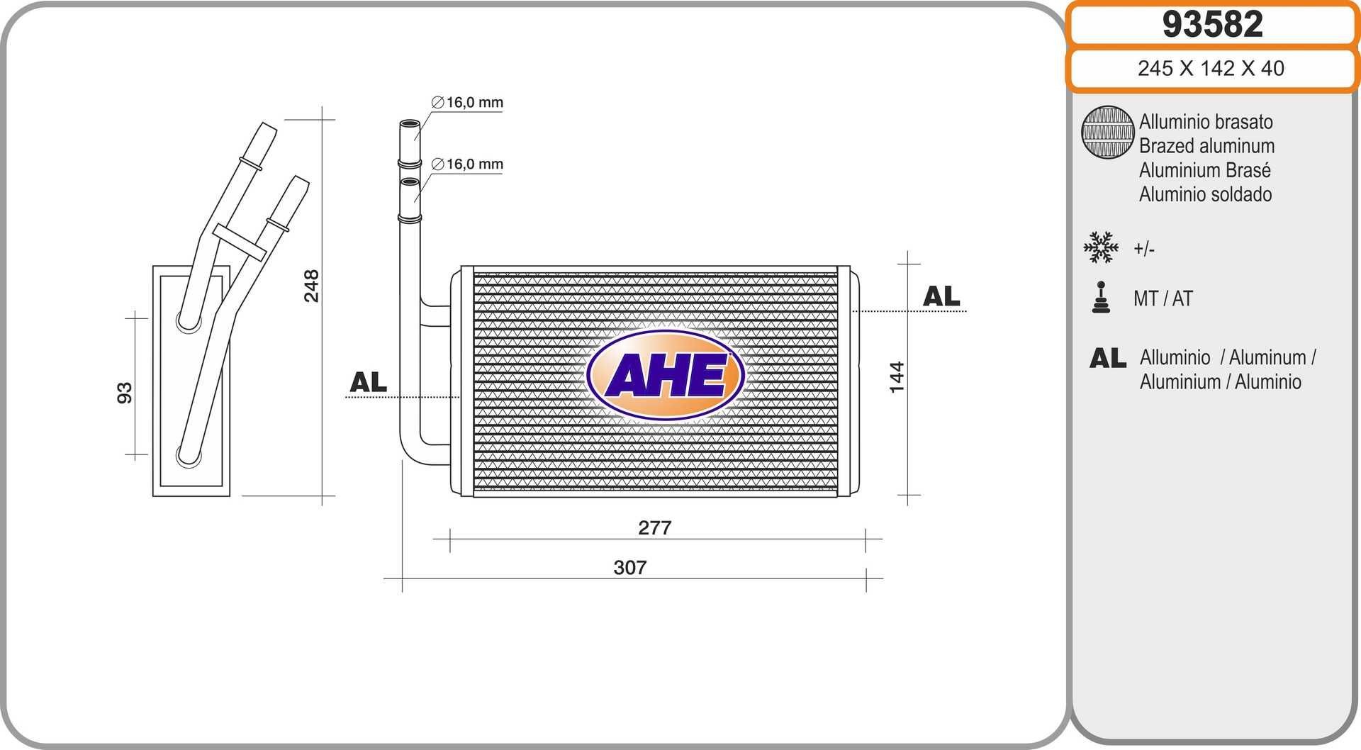 AHE Heater matrix 93582 AHE 93582 Ford Transit Mk4 Minibus heater core replacement
