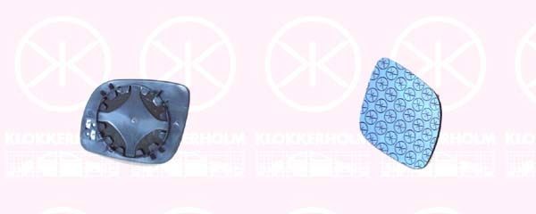 KLOKKERHOLM Spegelglas, yttre spegel 95231064 95231064 KLOKKERHOLM sidospegel, glas SKODA RAPID
