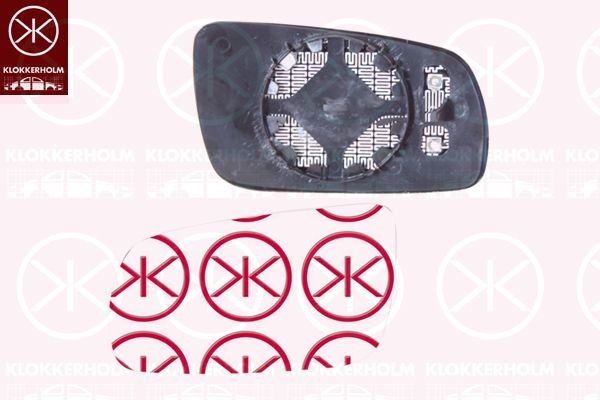 KLOKKERHOLM Vetro specchio, Specchio esterno 95391063 95391063 costo Vetro specchietto KLOKKERHOLM SKODA FAVORIT