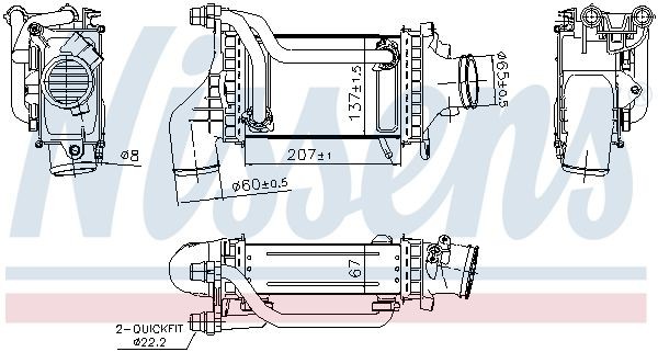 NISSENS Ιντερκούλερ 961455 NISSENS 961455 Ιντερκούλερ Mercedes S205 τιμες