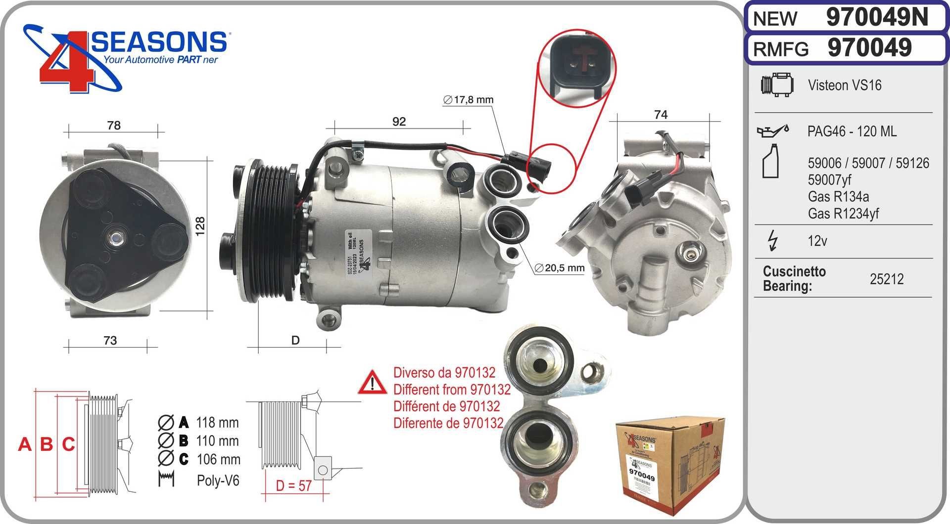 AHE Compressor, ar condicionado 970049 Compressor de ar condicionado AHE TRANSIT 970049 baratos