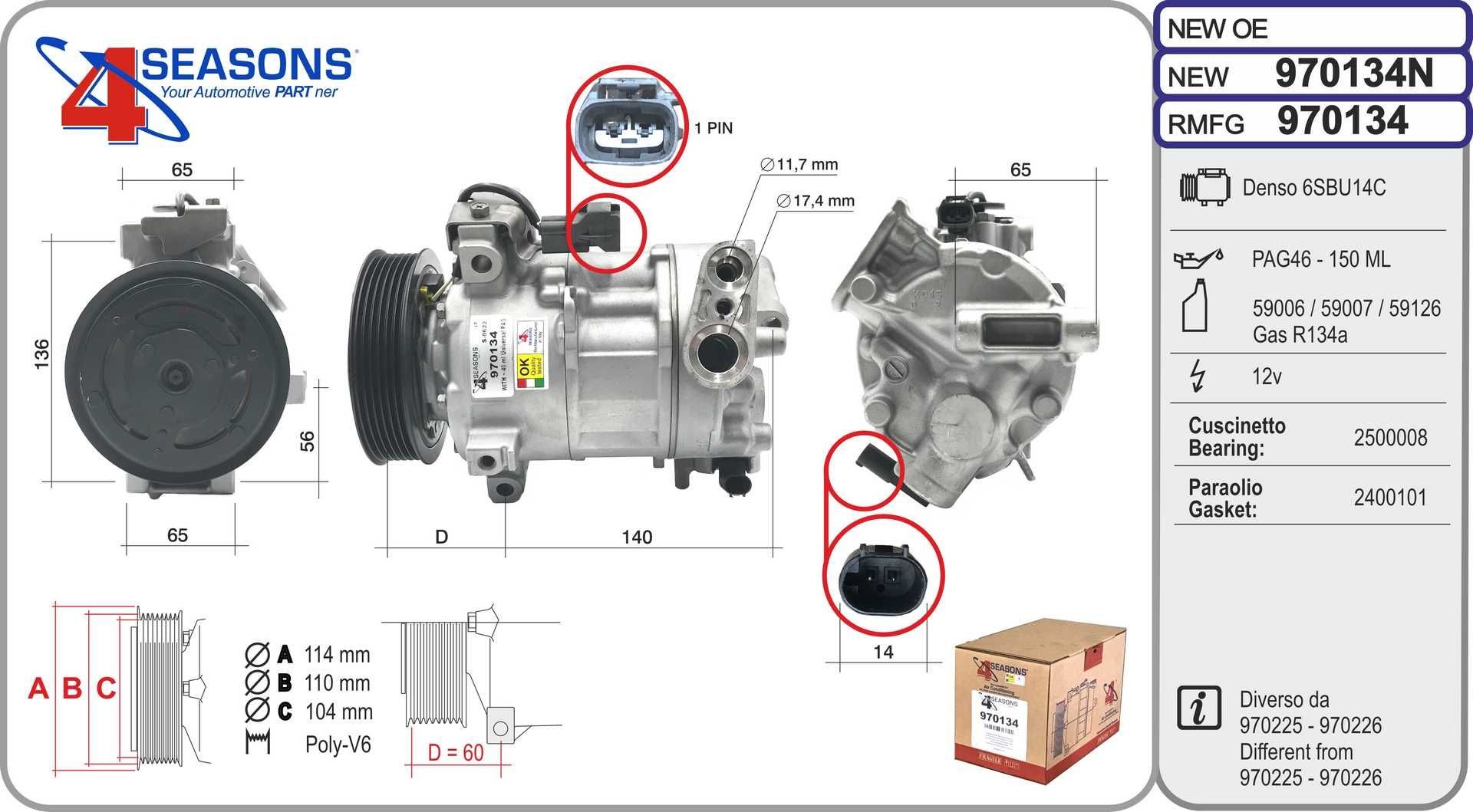 AHE Aircopomp 970134 Airco-compressor AHE TIGUAN 970134 goedkoop