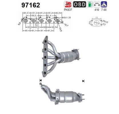 Katalizators AS 97162 AS 97162 Katalizators Volvo S60 2003