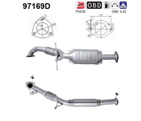 Katalysator AS 97169D AS 97169D Autokatalysator VOLVO XC 90 2003