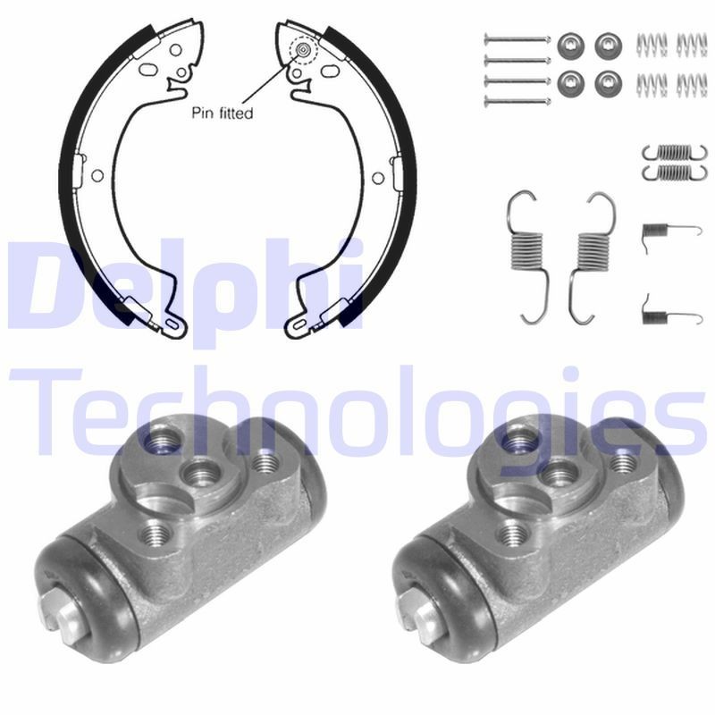 DELPHI Kit freno, Freno a tamburo 976 976 Kit freno, freno a tamburo NISSAN JUKE DELPHI costo