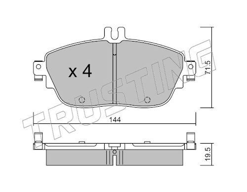 TRUSTING Bremseklodser 981.0 Klodser TRUSTING Mercedes-Benz 190 981.0