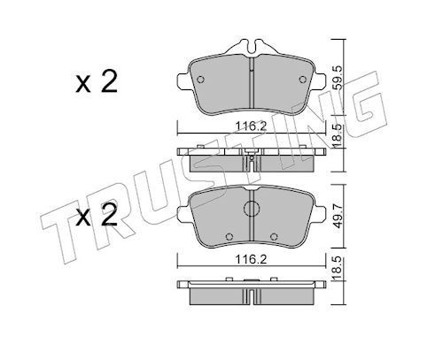 TRUSTING Bremžu kluči 984.0 Bremžu uzlikas TRUSTING Mercedes-Benz E Klase 984.0