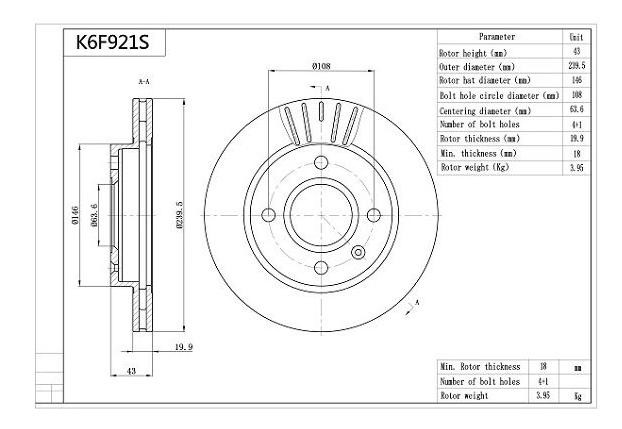 SWAG Brake disc 99 90 5649 SWAG 99 90 5649 FORD KA Hatchback (RB) rear brake discs