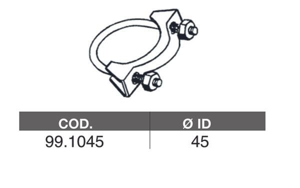ASSO Conector de tubos, sistema de escape 99.1045 99.1045 Anilhas de aperto escape SKODA SUPERB ASSO