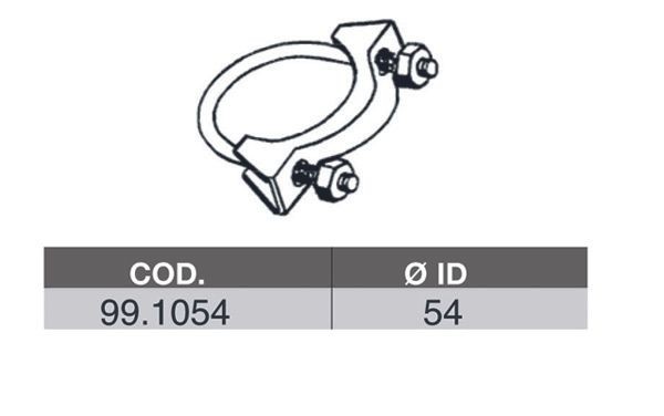 ASSO Conector de tubos, sistema de escape 99.1054 99.1054 Conector de tubos de escape SKODA SUPERB ASSO
