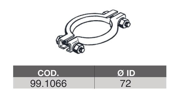 ASSO Collier d'échappement 99.1066 99.1066 Collier de serrage échappement OPEL CORSA ASSO