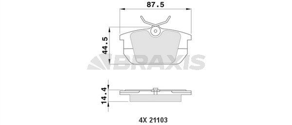BRAXIS Bromsbelägg AA0144 AA0144 BRAXIS Bromsbelägg sport Alfa Romeo