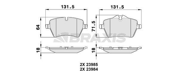 BRAXIS Piduriklotsid AA0156 Sport piduriklotsid BRAXIS MINI AA0156