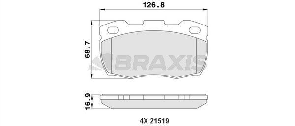 BRAXIS Remblokken AA0165 AA0165 BRAXIS Race-remblokken Land Rover goedkoop